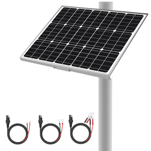 50W Solar Battery Charger with Adjustable Pole Mount Brackets