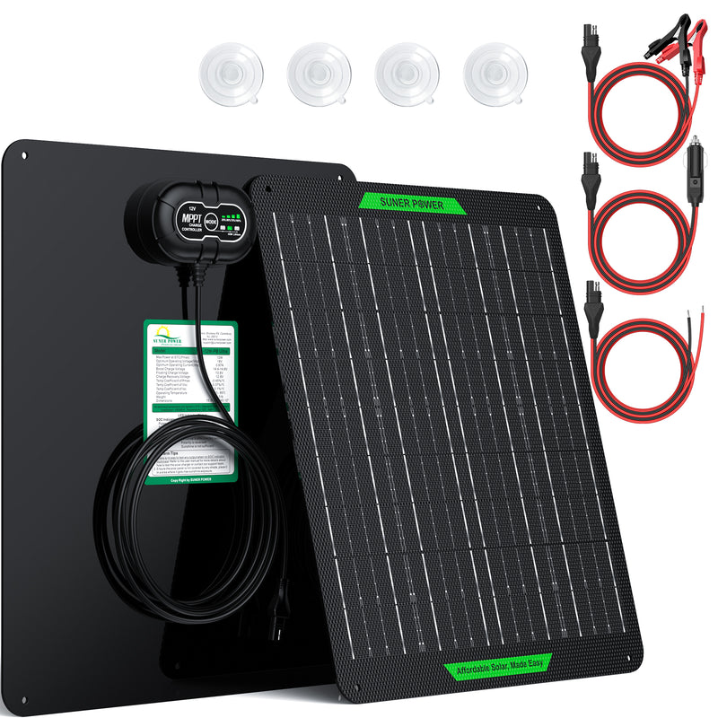 20W Solar Battery Charger Maintainer Ultra – SUNER POWER