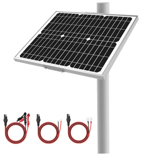 20W Solar Panel Battery Charger with Adjustable Pole Mount Brackets