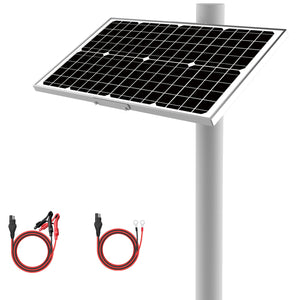 30W Solar Panel Battery Charger PRO with Adjustable Pole Mount Brackets