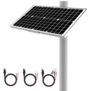 30W Solar Battery Charger with Adjustable Pole Mount Brackets