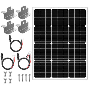 BC-50W Mono Solar Battery Charger with Z brackets