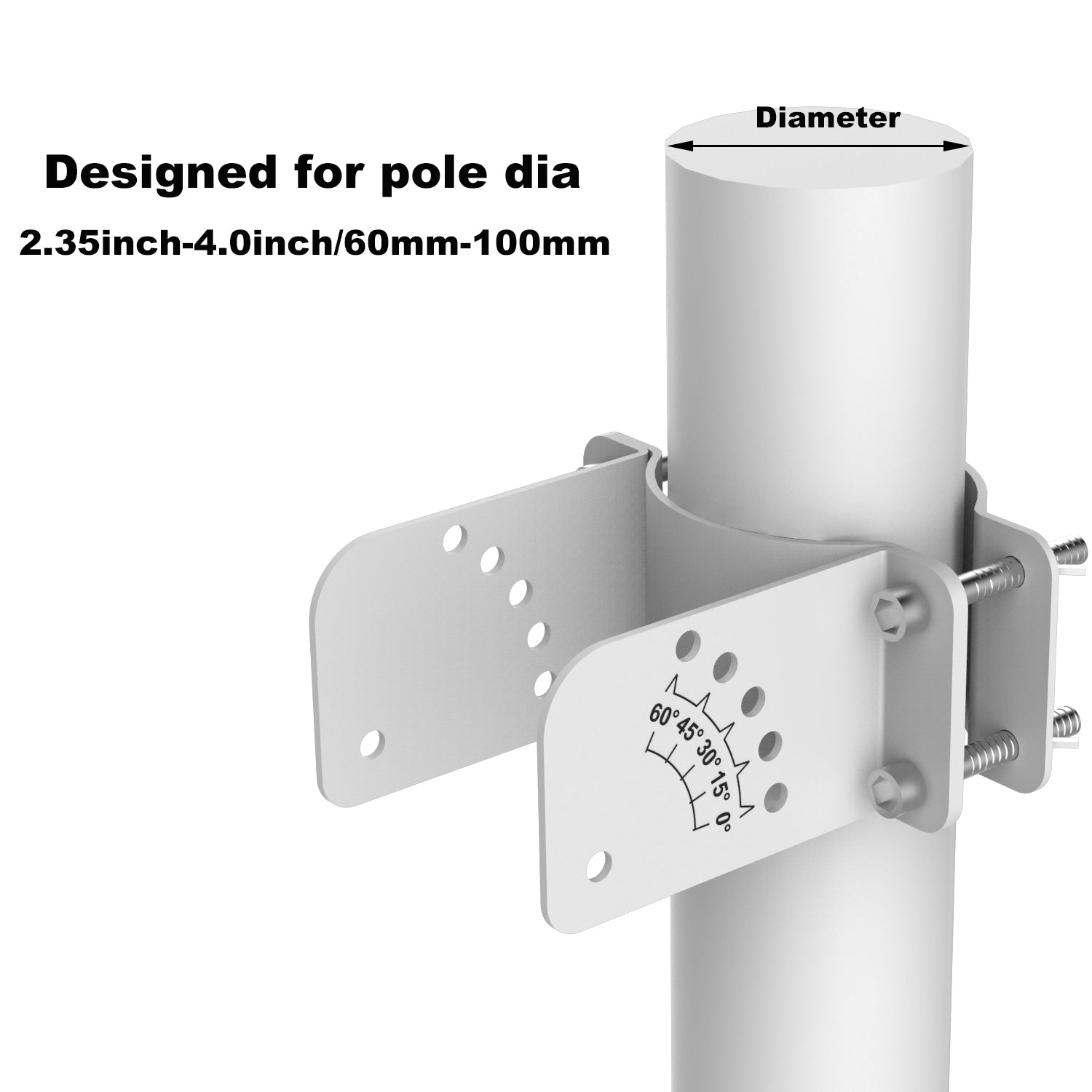 Adjustable Pole Mount Brackets For 50W 100W Solar Panel SUNER POWER Adjustable Pole Mount Brackets For 50W 100W Solar Panel SUNER POWER