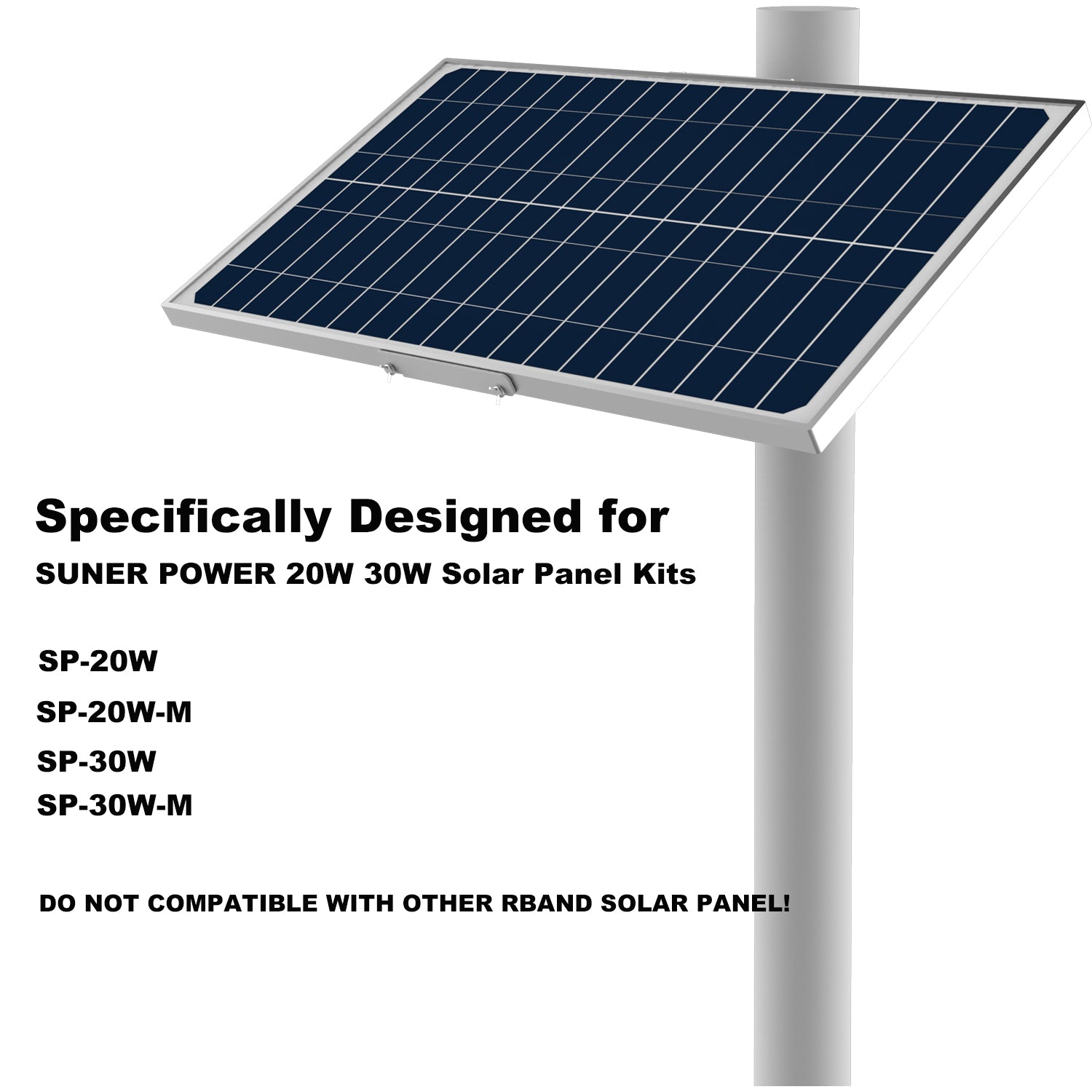 Adjustable Pole Mount Brackets for 20W 30W Solar Panel – SUNER POWER